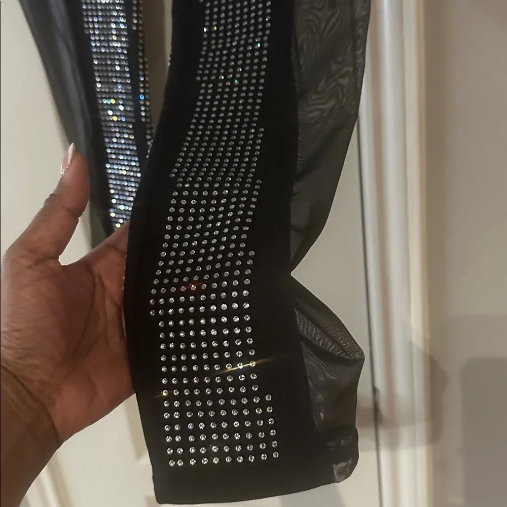 AKIRA Black Studded Skinny leggings - Picture 4 of 8